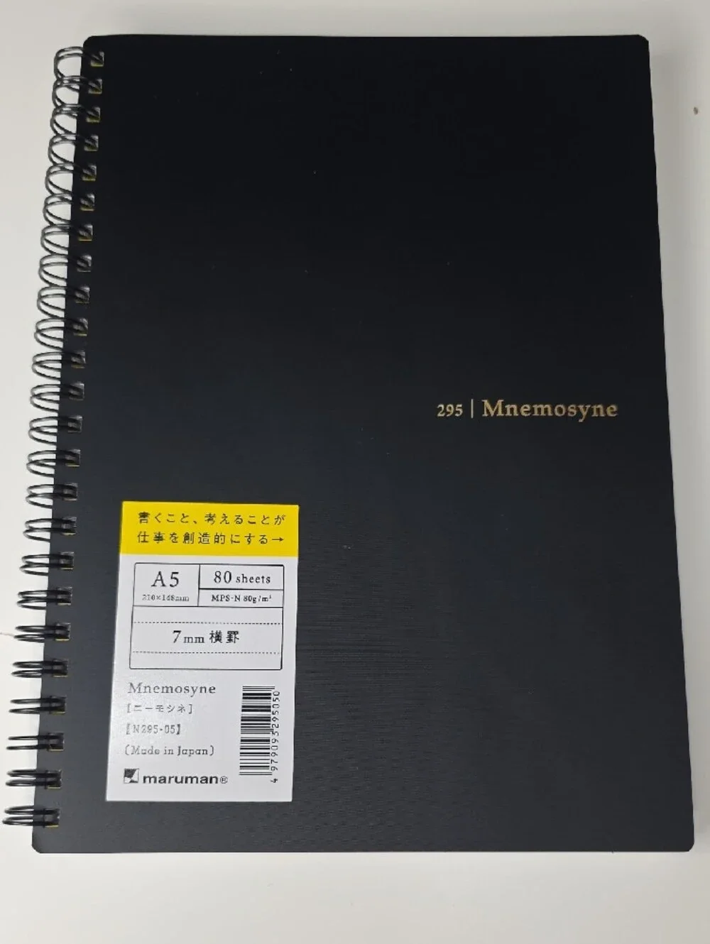 361 - Maruman Mnemosyne A5  Black Spiral Notebook And Hardback Journal In Mint